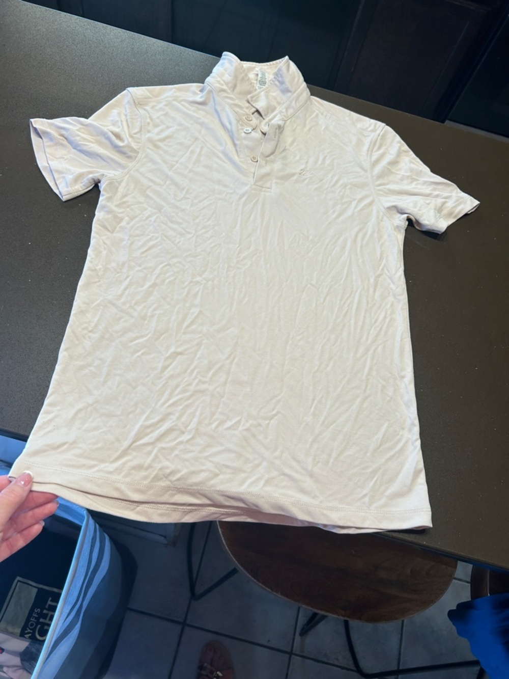 Men's light tan Short-Sleeve Polo Shirt